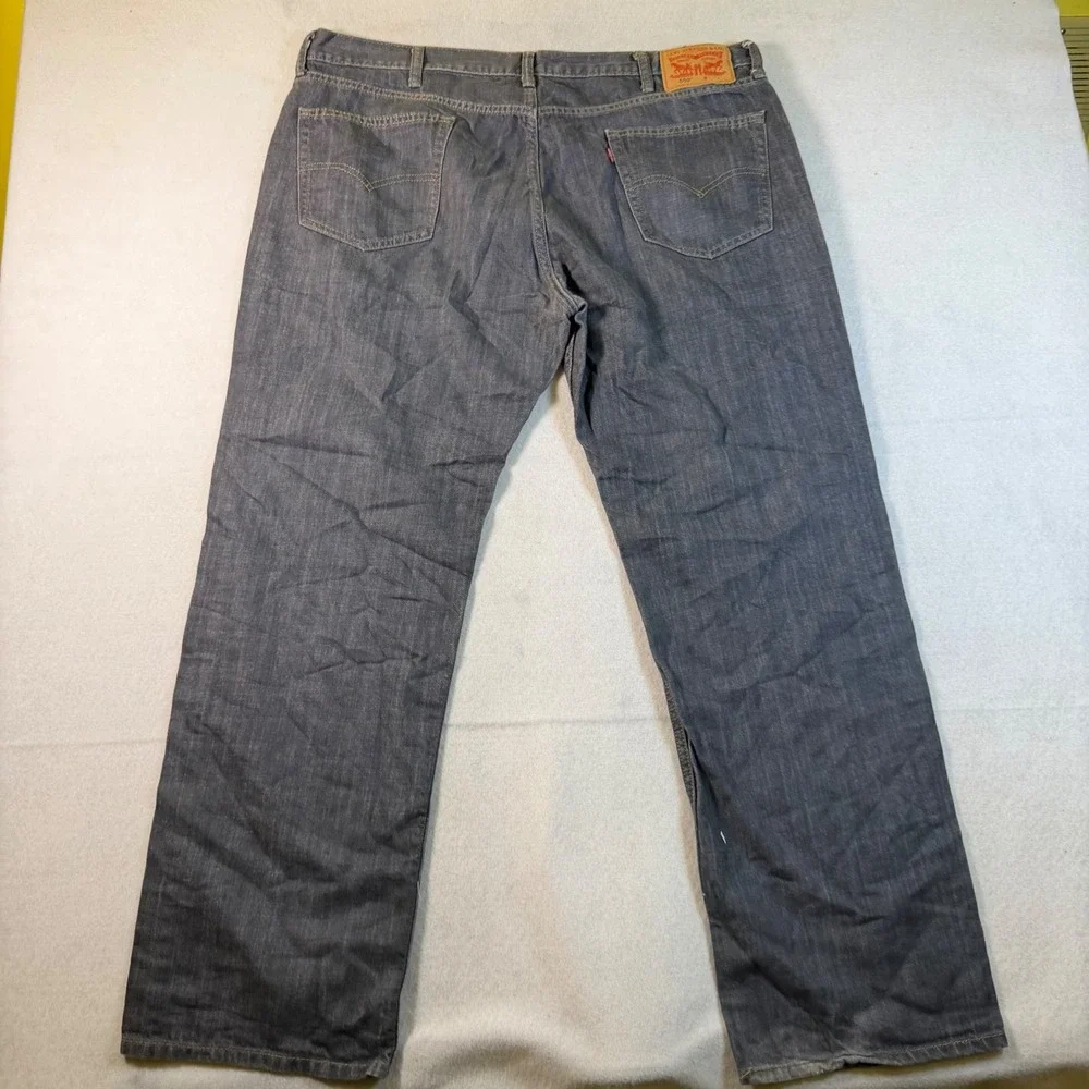 Levis 559 Relaxed Straight Jeans Mens 42x34 Dark Wash Blue Denim Pants 4102